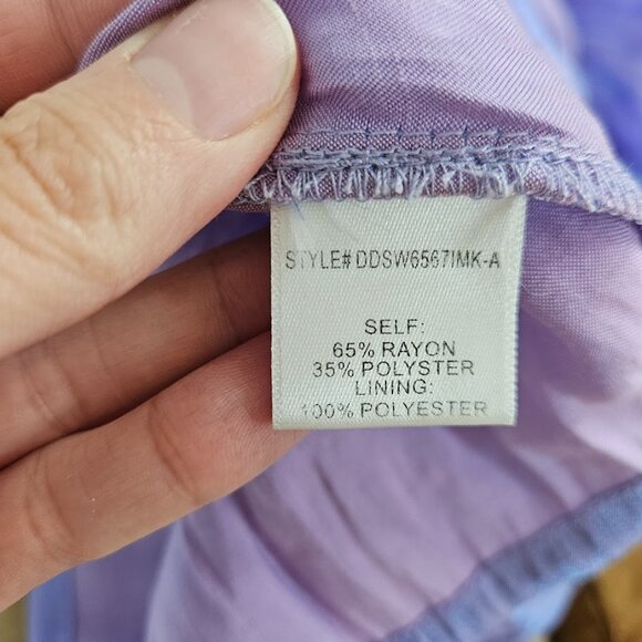 Anthropologie 4si3nna Puff Sleeve Pearlescent Purple Mini Dress Small Sabrina - Picture 13 of 13